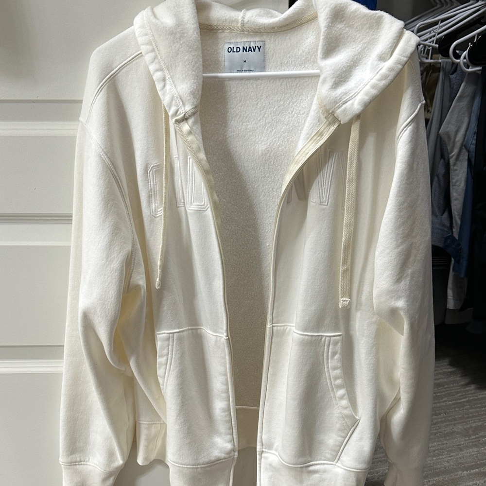 Old Navy Cream Zip-Up Hoodie